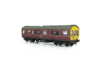 A picture of Inspection Saloon with detailed buffer beam at one end, lamps, nose pipes painted and passengers added.