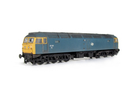 A picture of 47125 with faded paintwork, driver, body lowered, renumbered, detailed buffer beam at one end, moulded nose handrails replaced with wire including pommels and nose catch added.