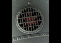 A picture of Close up of 3D etched fan and grill