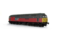 A picture of 47784 showing a partial respray to RES livery. Base model has been converted to a cutaway buffer beam example with modified battery box. Other details include: detailed buffer beam at one end and semi detailed at coupling end, moulded nose handrails replaced with wire, renumbered, driver fitted, etched nameplates, mu cables added, body lowered, finer ariels, moulded roof grills replaced with etched versions and nose catch added.