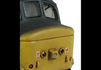 A picture of 45128 Full respray into BR Blue with plated over headcode conversion, renumbered, slimmed down bogies, detailed buffer beam at one end, painted on nameplate, plated over body grill and smoothed down plated over body steps on one side, driver fitted, work plate and moulded roof grills replaced with etched version.
