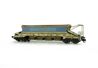 A picture of Autoballaster re liveried to Network Rail with blanking patch over former logo and load added.