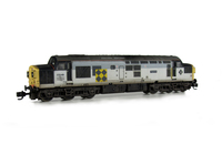A picture of 37049 Full respray into Railfreight Sector livery. Other details include: body modifications including plated over boiler ports, semi detailed buffer beam at both ends, ariels removed, nose end converted to end door version with etched air horns and headcode surrounds, moulded roof grill replaced with 5 part etched fan and grill, bogie mod to reduce gap between body and bogies, speedo cable added, driver, renumbered and etched nameplates/plaques added.