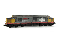 A picture of 37502 with faded paintwork. Other details include bogie modification to reduce gap between body and bogies, renumbered, semi detailed buffer beam at one end and etched nameplates.
