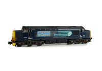 A picture of 37405 Details include bogie modification to reduce gap between body and bogies, moulded roof grill replaced with 3D etched fan and grill, finer aerial, speedo cable added, rectangular buffers, driver, renumbered, semi detailed buffer beam at both ends, 3D cap on nose with glass/white headcode dots and snowploughs.