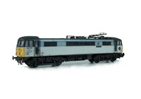 A picture of 86502 with a semi respray to change the shades of the grey bands and black grills along with a relivery of unbranded on one side and Railfreight general on the other side. Other details include: etched nameplates/plaques, detailed buffer beam at one end with added bar, brass buffers, moulded RCH jumper cables replaced with fine wire versions and headlight taken off