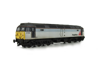 A picture of 47052 Full respray into faded Railfreight Freightliner ivery. Details include heavy fading, finer ariels, body lowered, etched fan and grills, renumbered, detailed buffer beam at one end with semi detailed at coupling end, moulded nose handrails replaced with wire including pommels and nose catch added.