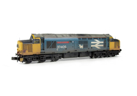 A picture of 37405 with black headcodes. Other details include bogie modification to reduce gap between body and bogies, left hand lower bracket on nose removed with partial respray, finer aerial, snowploughs, renumbered, semi detailed buffer beam at both ends, nose brackets added, cantrail added and etched nameplates.
