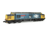 A picture of 37413 Details include: bogie modification to reduce gap between body and bogies, left hand lower bracket on nose removed with partial respray, finer aerials, snowploughs, renumbered, semi detailed buffer beam at both ends and etched nameplates.