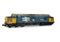 A picture of 37425 with black headcodes. Other details include bogie modification to reduce gap between body and bogies, left hand lower bracket on nose removed with partial respray, finer aerials, snowploughs, renumbered, semi detailed buffer beam at both ends, cantrail added and etched nameplates.