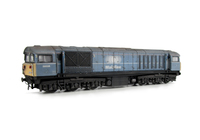 A picture of 58008 representing a very shabby loco on the scrap line with special effects of paint chipping. Livery errors corrected and paintwork given a very faded look, renumbered, finer nose end sockets, pommels added to handrails, detailed buffer beam at one end with squared off buffer and semi detailed at coupling end.
