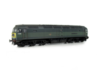A picture of D1660 with detailed buffer beam at one end and semi detailed at coupling end, moulded nose handrails replaced with wire, body lowered, driver fitted, nose catch, etched nameplates and work-plates, etched 3D fan and grill, renumbered.