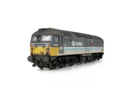 A picture of 47710 in a dilapidated state with special effects of paint flaking and fading and shown on a lowered chassis. Details include: etched nameplates, battery box modification, moulded cables taken off nose and replaced with much finer wire version, finer aerials, detailed buffer beam at one end and semi detailed at coupler end, moulded nose handrails replaced with wire including pommels and nose catch added.