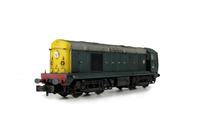 A picture of D8014 with semi respray to full yellow ends and modified with body steps removed and roundel added, cab and nose ends detailed with fine discs and holes filled, roof grills replaced with much finer etched fan and grill, bogie modification to reduce the gap between body and bogies, renumbered, etched work plates, horn grill covers made finer, semi detailed buffer beam at both ends, finer side frame steps and speedo cable added.