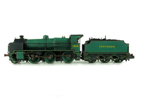 A picture of 1854 Full respray to sunshine yellow southern livery, all lining hand done with no transfers used. Added details include: renumbered, molded coal replaced with real coal, loco crew and detailed buffer beam at one end.