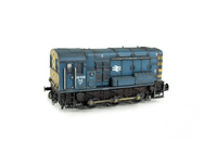 A picture of 08708 modified with cab/body combination. Renumbered with faded paintwork, detailed buffer beam including extra pipework under buffer at one end and semi detailed at coupling end, cab end with modified piping.
