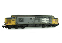 A picture of 37502 with semi respray to original railfreight livery. Other details include bogie modification to reduce gap between body and bogies, moulded roof grill replaced with 3D etched fan and grill, speedo cable added, renumbered, semi detailed buffer beam at both ends.