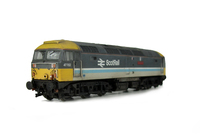 A picture of 47702 modified to plated over nose at one end and aerials removed and smoothed over. Semi respray to soften colours and shown on a lowered chassis. Details include: etched nameplates, battery box modification, Haymarket logos, door plate on door, moulded cables taken off nose and replaced with much finer wire version, finer aerials, renumbered, detailed buffer beam at one end and semi detailed at coupler end, moulded nose handrails replaced with wire including pommels and nose catch added.