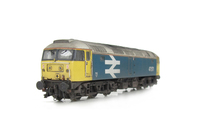 A picture of 47571 with full respray to BR Large Logo. Details include; aerial taken off and smoothed over, body lowered, etched fan and grills, renumbered, detailed buffer beam at one end and semi detailed at coupler end, molded nose handrails replaced with wire including pommels, driver and nose catch added.