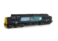 A picture of 37405 Details include bogie modification to reduce gap between body and bogies, moulded roof grill replaced with 3D etched fan and grill, finer aerial, speedo cable added, driver, detailed buffer beam at one end and semi detailed at coupling end, 3D cap on nose with glass/white headcode dots, snowploughs, rectangular buffers and renumbered.