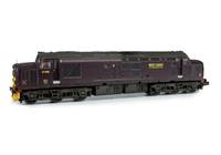 A picture of 37685 With full respray to 'West Coast Railways' livery. Other details include: detailed buffer beam at one end, buffers changed, nose catch, nose end handrails added, left hand nose bracket taken off, snowploughs, finer aerials, bogie mod to reduce gap between body and bogies, driver and renumbered