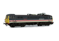 A picture of 86416 converted to a 86/4 with adjusted livery of 'Intercity' logo moved and lower band repainted, red buffers, pommel added to nose handrails, etched nameplates, detailed buffer beam at one end with added bar and semi detailed at coupling end, driver fitted, pantograph changed to finer version, brass buffers and moulded RCH jumper cables replaced with fine wire version.