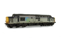 A picture of 37521 Details include bogie modification to reduce gap between body and bogies, moulded roof grill replaced with 3D etched fan and grill, etched plaques, speedo cable added, renumbered, re livery to petroleum sector, detailed buffer beam at one end with semi detailed at coupling end. 