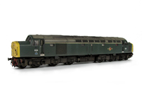 A picture of D316 with respray of nose end to full yellow. Details include: renumbered, handrails on nose, driver, detailed buffer beam, semi detailed buffer beam at coupling end, moulded roof grill replaced with 3D etched version, disc catches added, fine headcodes, etched work plates and frost grill.