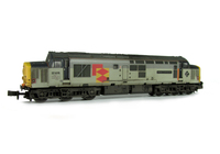 A picture of 37675 Details include bogie modification to reduce gap between body and bogies, faded paintwork, nose catch at one end, moulded roof grill replaced with 3D etched fan and grill, etched plaques/nameplates, speedo cable added, renumbered and semi detailed buffer beam at both ends. 
