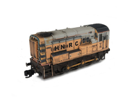 A picture of 08818 Full respray into faded HNRC livery. Details include: renumbered, semi detailed buffer beam at both ends, piping modified and driver fitted. 