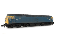 A picture of D1684 with full respray to BR Blue, Added details include; renumbered, semi detailed buffer beam at both ends, headcodes changed, moulded nose handrails replaced with wire, body lowered, nose catch and etched 3D fan and grill fitted.