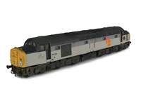 A picture of 40034 Full respray in to Railfreight fantasy livery. Details include: renumbered, handrails on nose, driver, detailed buffer beam, semi detailed buffer beam at coupling end, moulded roof grill replaced with 3D etched version, disc catches added, fine headcode discs, etched symbols and thinned down sockets on bogies.