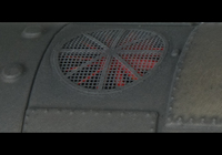 A picture of etched fan and grill
