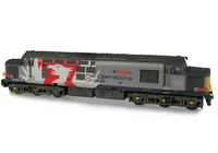 A picture of 37608 with full respray into Europhoenix livery. Modifications include; body window plated over and nose end modified to smooth version with wipac lighting and cab headlight. Other Details include bogie modification to reduce gap between body and bogies, delner coupling, modified buffer beam, moulded roof grill replaced with 3D etched fan and grill, speedo cable added, kick plates, detailed buffer beam at one end and semi detailed at coupling end, 3D cap on nose with glass/white headcode dots, etched nameplates and buffers changed.