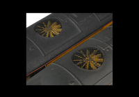 A picture of Close up of etched roof grills.