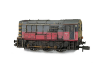 A picture of 08742 with full respray into dilapidated RES livery. Renumbered, semi detailed buffer beam at both ends, modified piping. finer cab handrails and driver fitted.