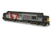 A picture of 37611 with full respray into Europhoenix livery. Modifications include; body window plated over and nose end modified to smooth version with wipac lighting. Other Details include bogie modification to reduce gap between body and bogies, cab headlight, delner coupling, moulded roof grill replaced with 3D etched fan and grill, speedo cable added, kick plates, detailed buffer beam at one end and semi detailed at coupling end, 3D cap on nose, etched nameplates and buffers changed.