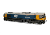 A picture of 66789 resprayed to large logo and added detail of etched plates and detailed buffer beam