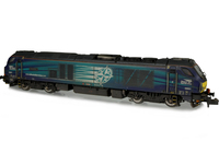 A picture of 68001 with driver and etched nameplates.