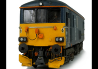 A picture of With full respray to Scotrail livery. Modified nose end, snowploughs, detailed buffer beam, renumbered and driver fitted.