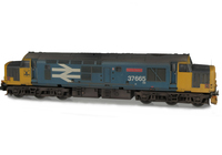 A picture of 37665 Modifications include; renumbered, finer aerial, bogie modification to reduce gap between body and bogies, moulded roof grill replaced with 3D etched fan and grill, detailed buffer beam and semi detailed at coupling end, snowploughs and etched nameplates.