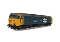 A picture of 50036 Added details include: renumbered, etched nameplates, cantrail added, red buffer beams and silver buffers, painted cab interior, speedo cable added, mu socket replaced, moulded roof grills replaced with 3D fan and grill, driver, detailed buffer beam and semi detailed at coupling end.