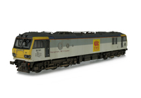 A picture of 92041 with some livery modifications and touch up of cantrail area and lighting surrounds, renumbered, renamed, etched depot plaques and portals, driver, detailed buffer beam and semi detailed at coupling end.