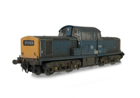 A picture of D8527 Renumbered with some livery modifications, detailed buffer beam at one end and semi detailed at coupling end, etched work plates, moulded bonnet grills replaced with 3D etched versions of fan and grill, speedo cable, plastic covers added to headcode boxes.