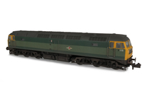 A picture of D1110 with full respray to two tone livery, Other details include; renumbered with semi detailed buffer beam at both ends, body lowered, etched work plates, headcodes changed and nose catch added.