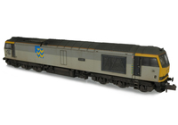 A picture of 60049 with semi detailed detailed buffer beam at both ends, relivery to Metals sector, snowploughs fitted with notch for couplers, renumbered, driver fitted, etched plates/arrows and body lowered.