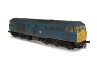 A picture of 31102 converted to a disc headcode skinhead version with full respray into BR Blue. Added details include: renumbered, bogie modification to close the gap between body and bogies and heavily modified nose end with discs, handrails and catches. 