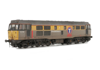 A picture of 31112 Full respray to Dutch livery with Transrail branding. Added details include: extra catch on nose, renumbered, detailed buffer beam and semi detailed at coupling end, driver and moulded roof grills replaced with 3D etched fan and grill.