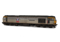 A picture of 60061 with relivery to Transrail, detailed buffer beam and semi detailed detailed buffer beam at the coupling end, snowploughs fitted at coupling end with notch for couplers, driver fitted, etched plates and body lowered.
