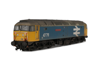 A picture of 47711 Details include: body lowered, etched nameplates, battery box modification, livery modifications, cables added to nose with fine wire versions, aerials removed, renumbered, detailed buffer beam at one end and semi detailed at coupling end, moulded nose handrails replaced with wire including pommels, moulded roof grill replaced with 3D etched fan and grill and headlights modified.